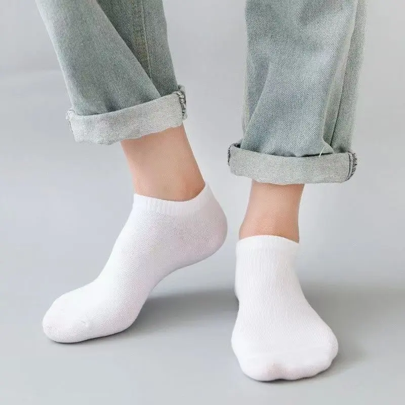 5 Pairs Unisex Casual Plain Co - Ankle Sock Low Cut 评论和价格