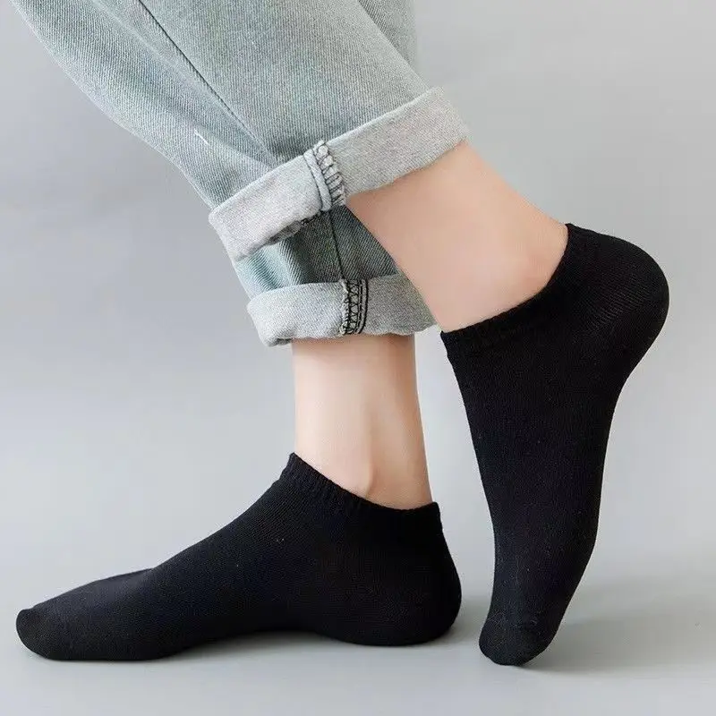 5 Pairs Unisex Casual Plain Co - Ankle Sock Low Cut 评论和价格