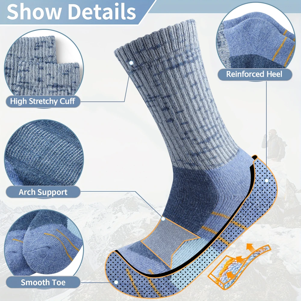 5 Pairs Women Winter Wool Sock - Wool Hiking Sock 评论和价格