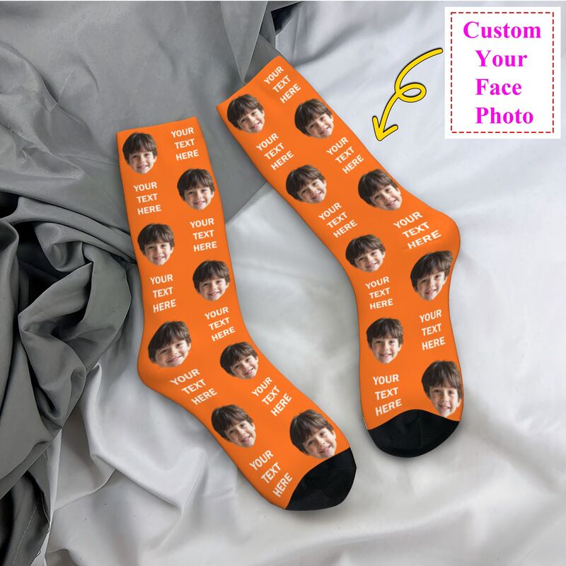 Personalized Photo Text Custom - Dress Sock Men 评论和价格