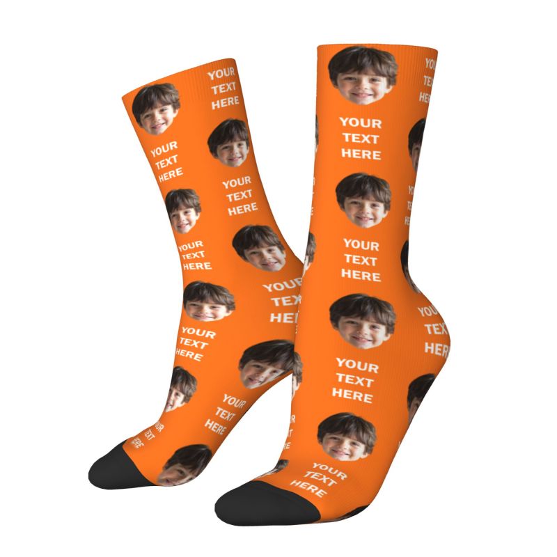 Personalized Photo Text Custom - Dress Sock Men 评论和价格