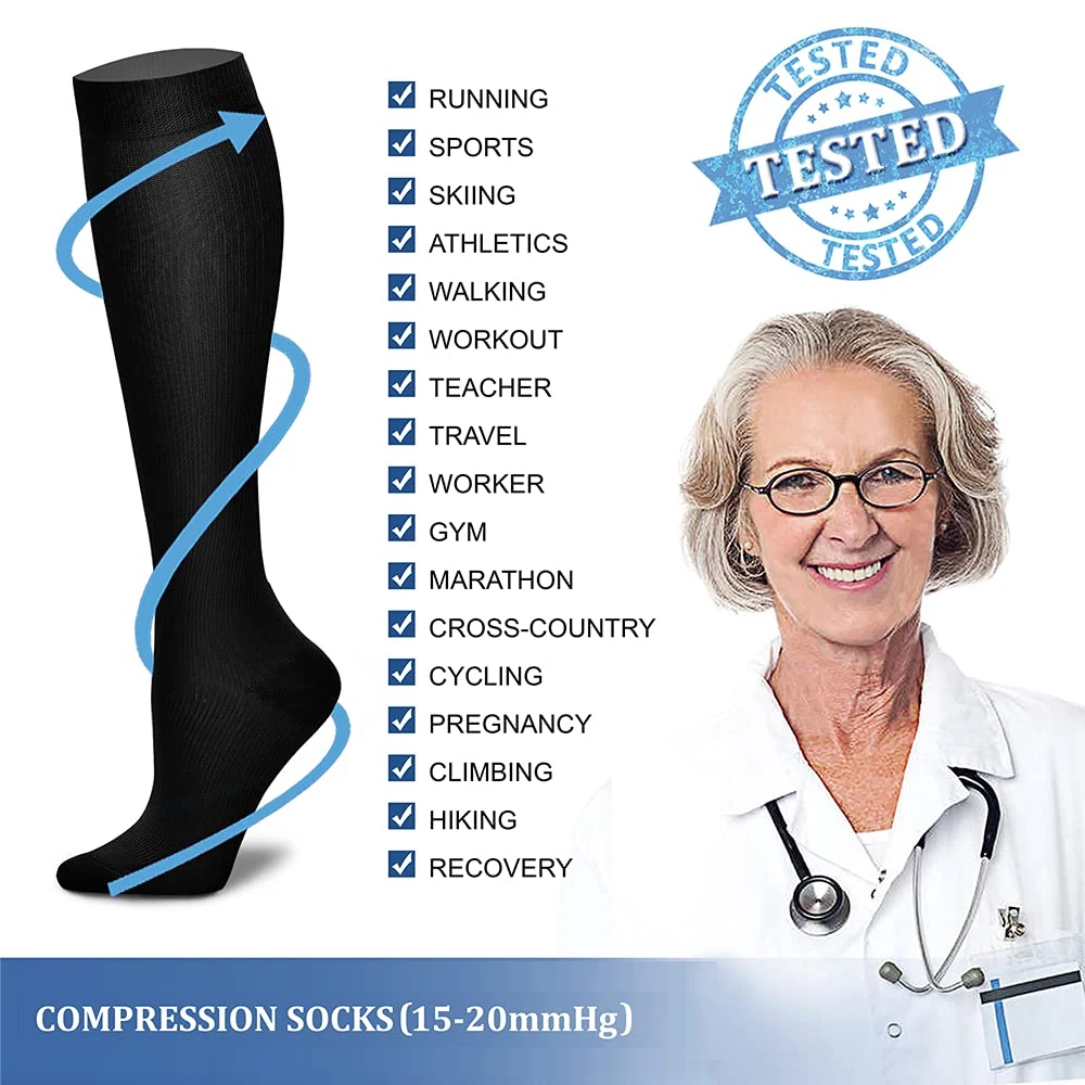 1Pair Women&Men Compression So - Compression Sock Medical 评论和价格