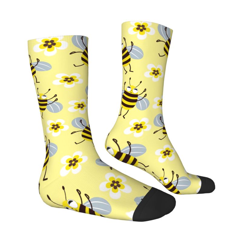 Custom Cool Mens Funny Bees Fl - Dress Sock Men 评论和价格