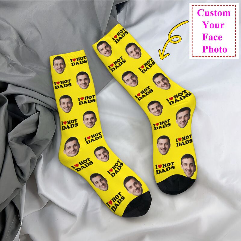 I Love Hot Dads Custom Dress S - Dress Sock Men 评论和价格