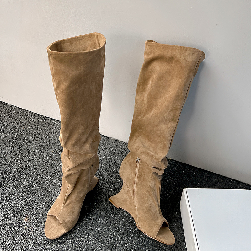 AIYKAZYSDL Strange Wedge Heel  - Boot Sock Slouchy 评论和价格