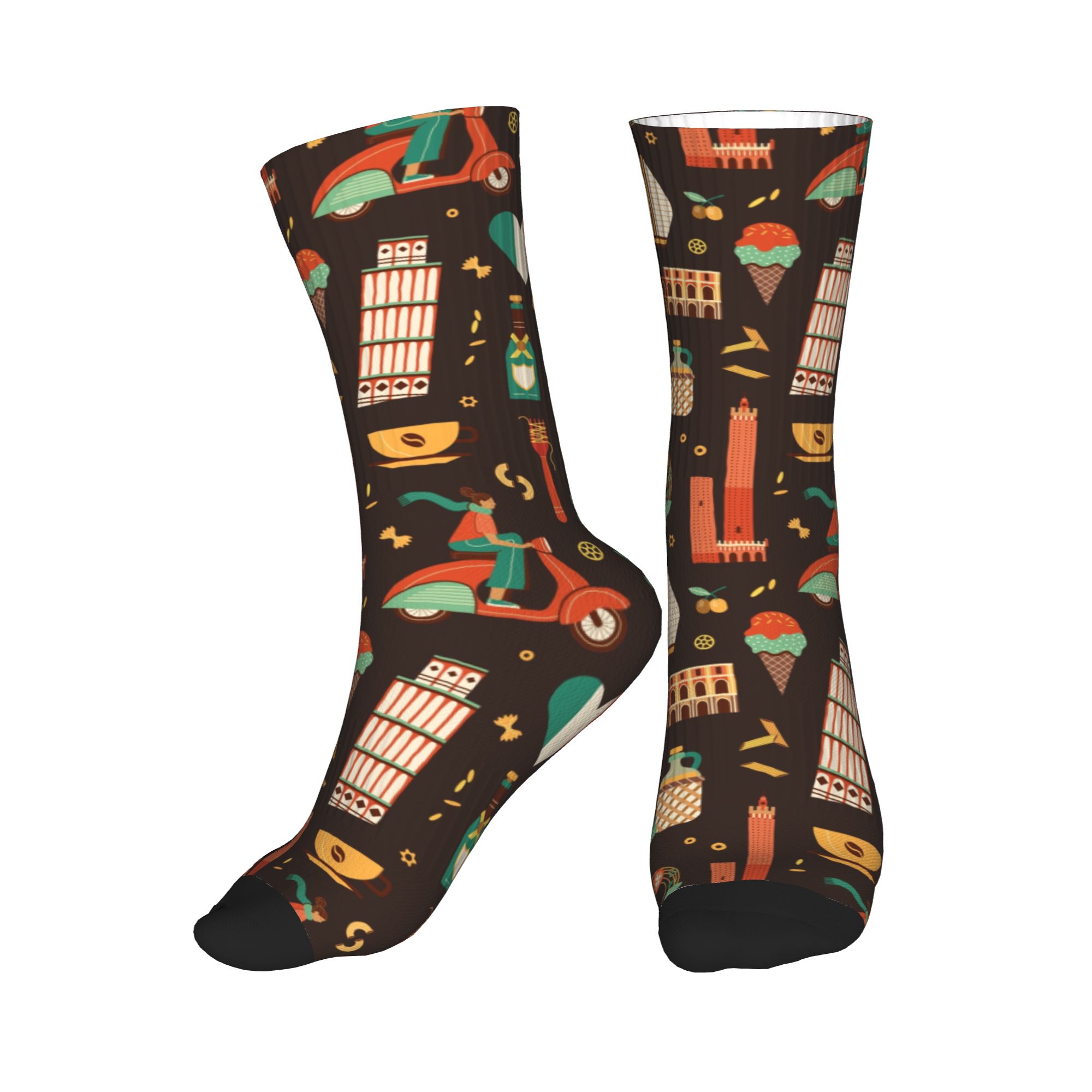 Italy Travel Italian Food Land - Dress Sock Men 评论和价格