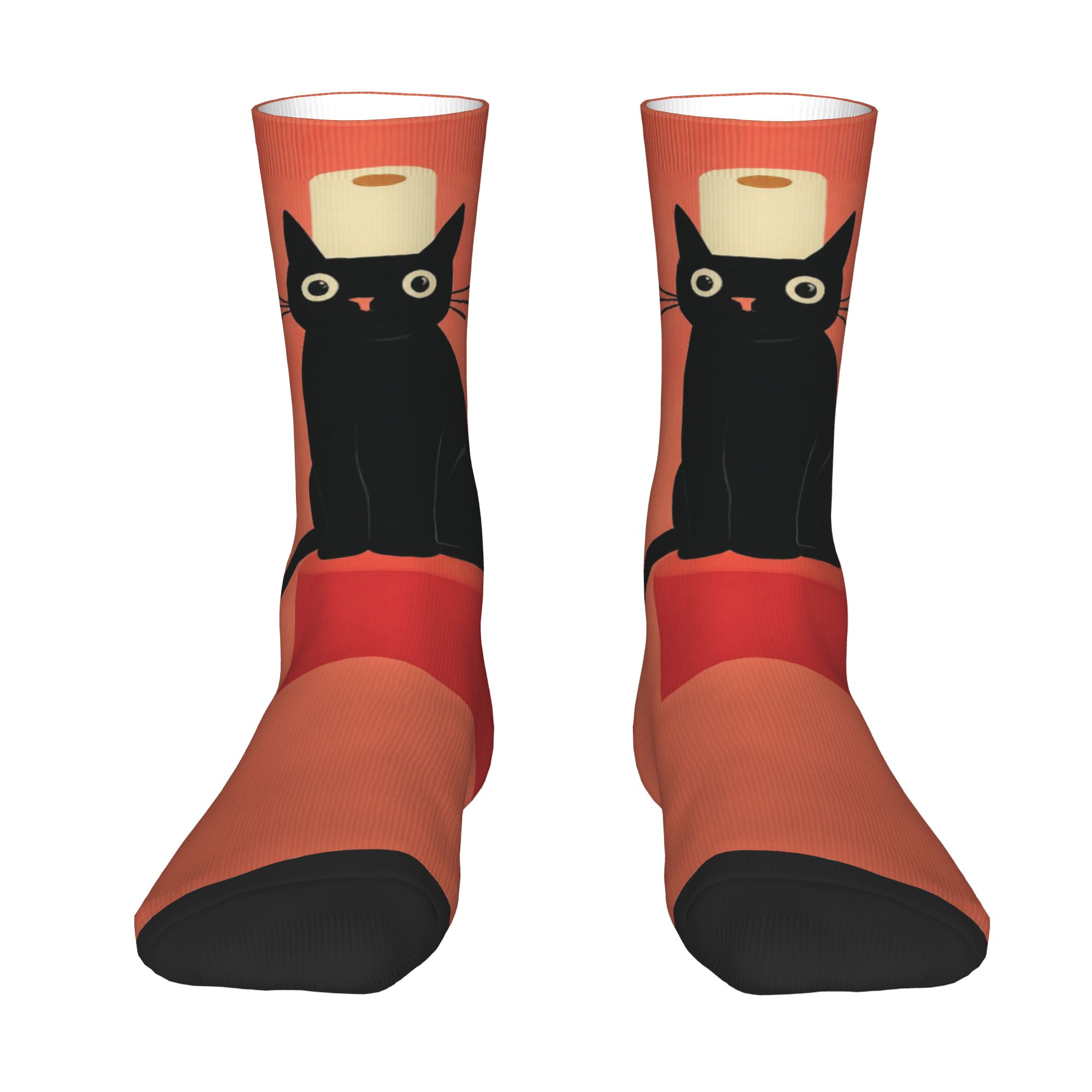 Custom Black Cat with Toilet P - Dress Sock Men 评论和价格