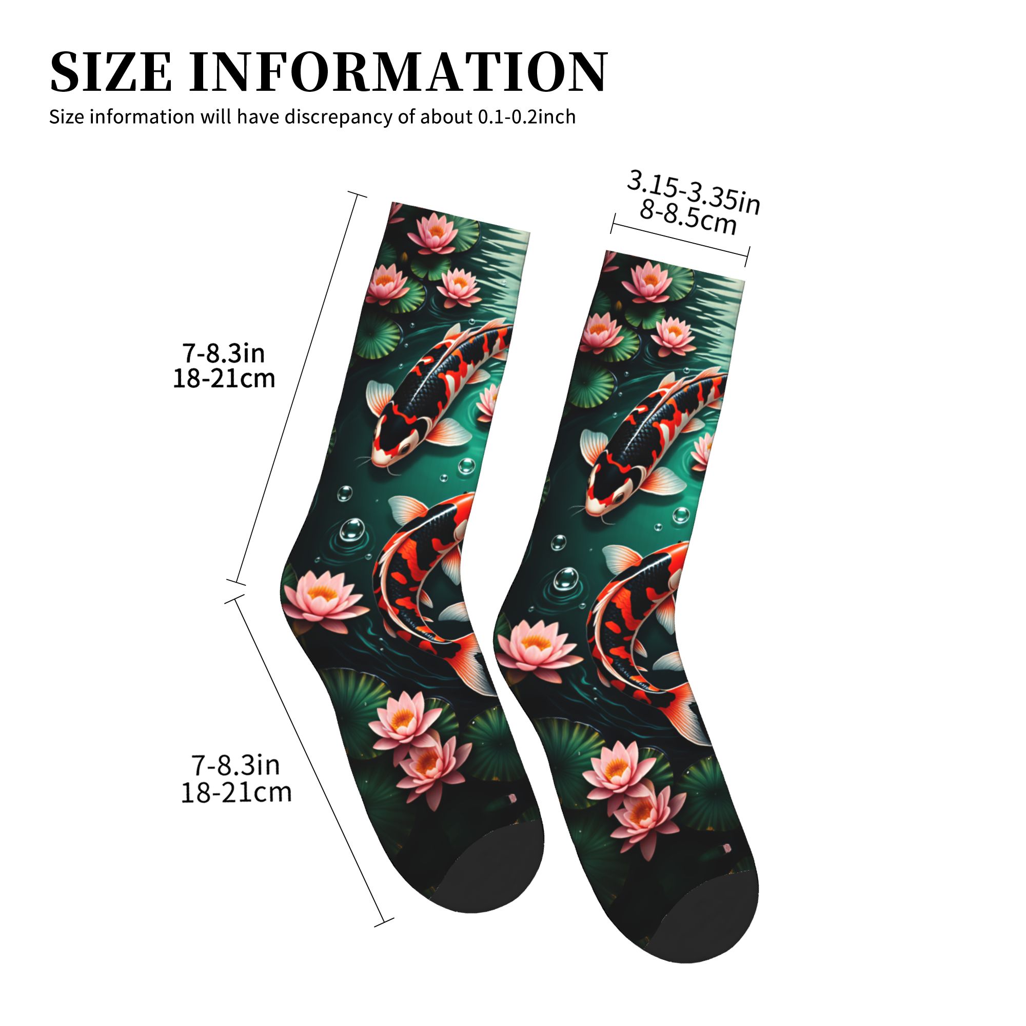 Three Koi Lotus Dark Pond Feng - Dress Sock Men 评论和价格