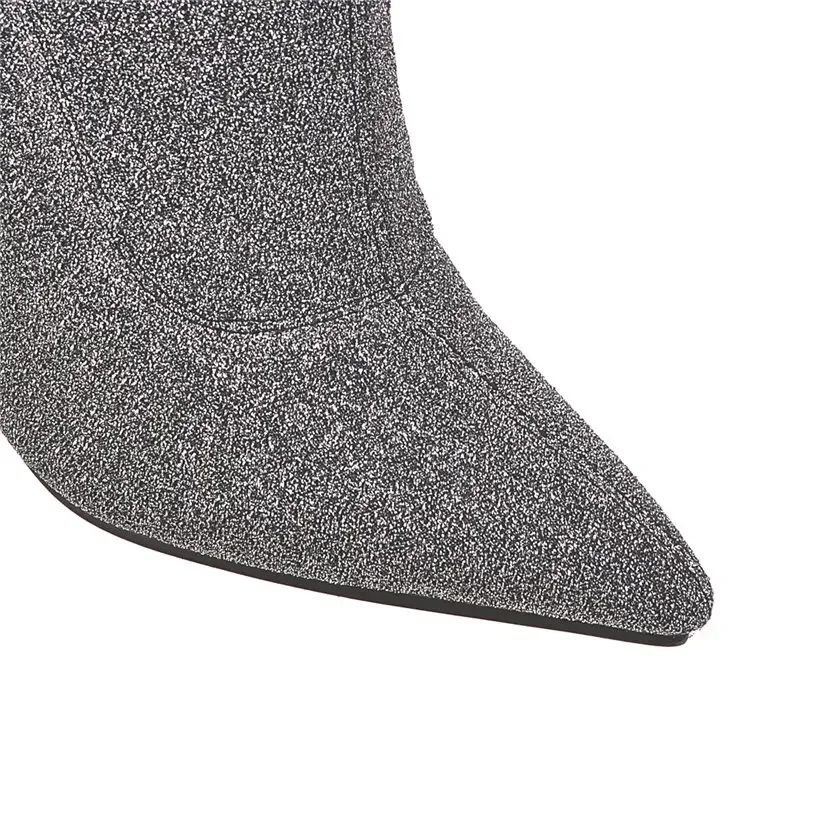 Plus Size Stretch Leopard Over - Knee High Sock Women 评论和价格