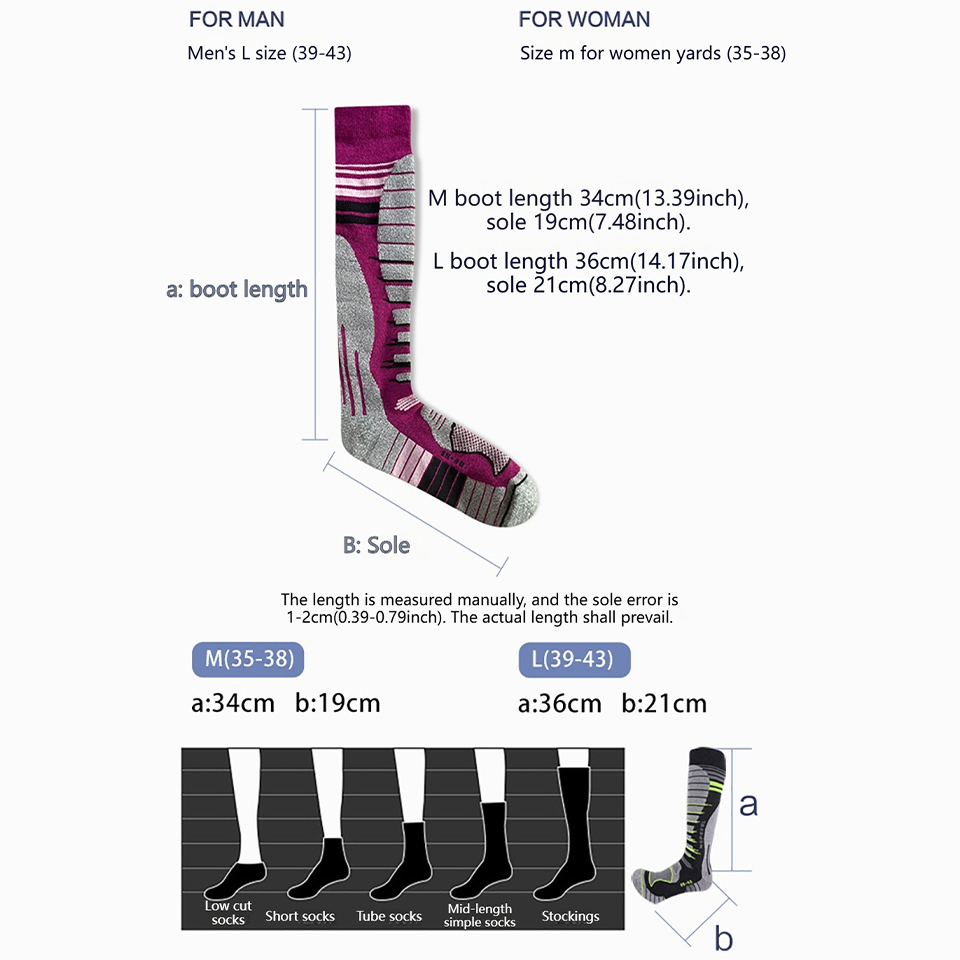 GTUBIKE 1 Pair New Merino Wool - Wool Hiking Sock 评论和价格
