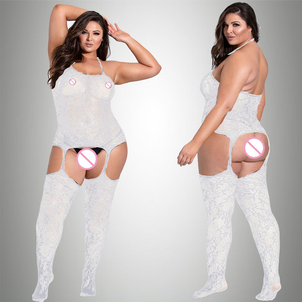 New Plus Size Bodystocking Bod - Fishnet Stocking Women 评论和价格