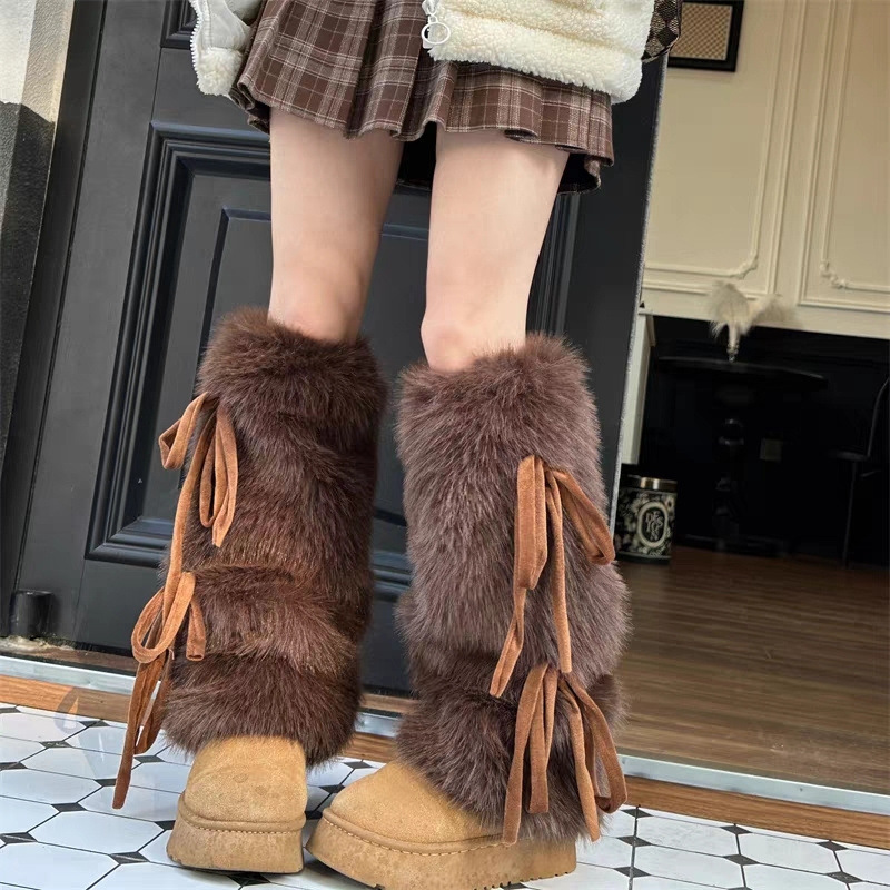 Faux Fur Leg Warmers for Women - Boot Sock Slouchy 评论和价格