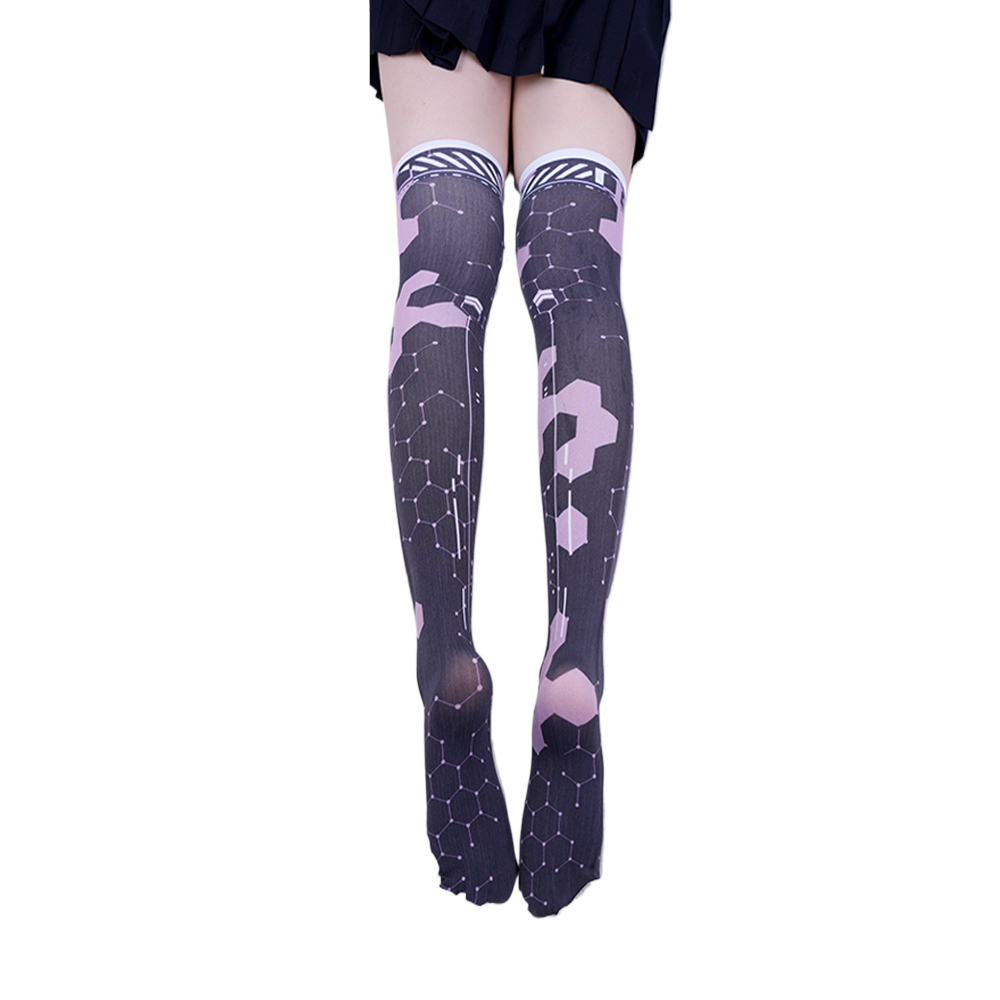 Anime Game Robot AI Mech Stock - Knee High Sock Women 评论和价格