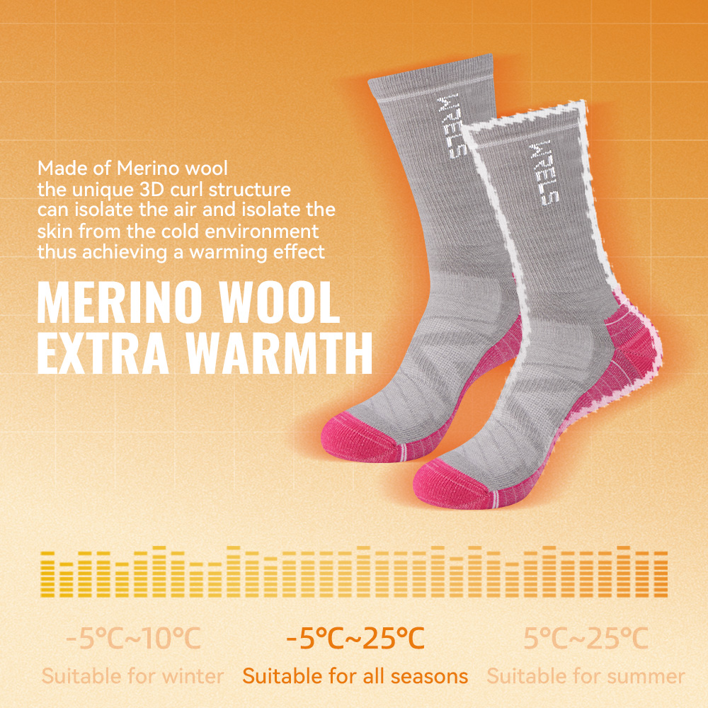 WRELS 1/2/3 Merino Wool Socks  - Thermal Sock Winter 评论和价格