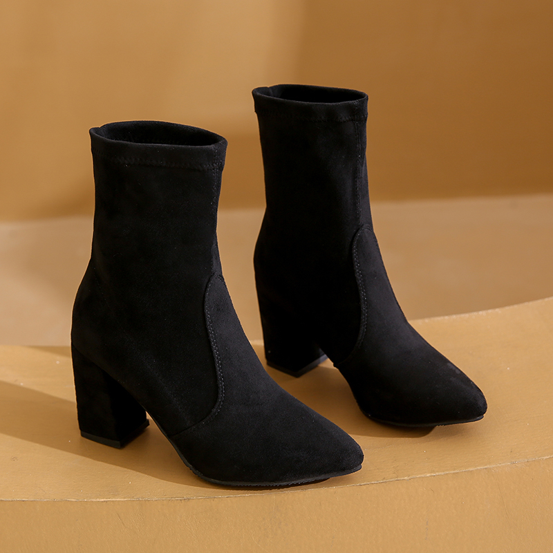 Winter new style chunky heel f - No Show Sock Women 评论和价格